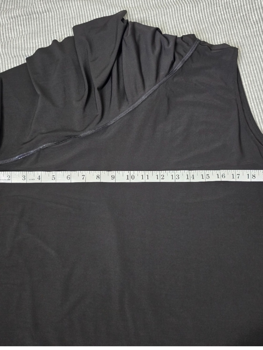 Lavish Black One-Shoulder Ruffle Tank - Picture 6 of 7